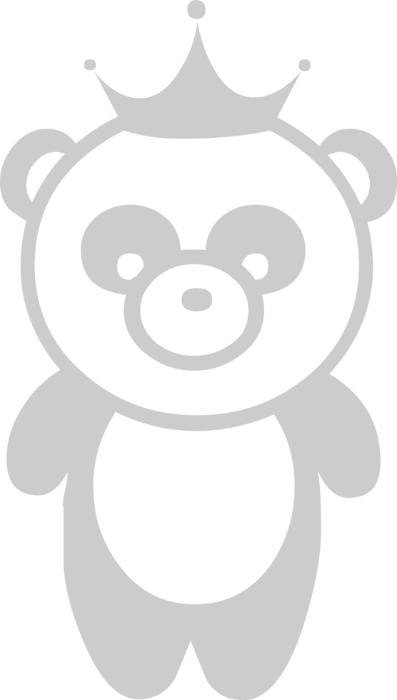 Panda cute character vector