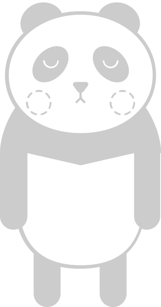Panda cute character vector