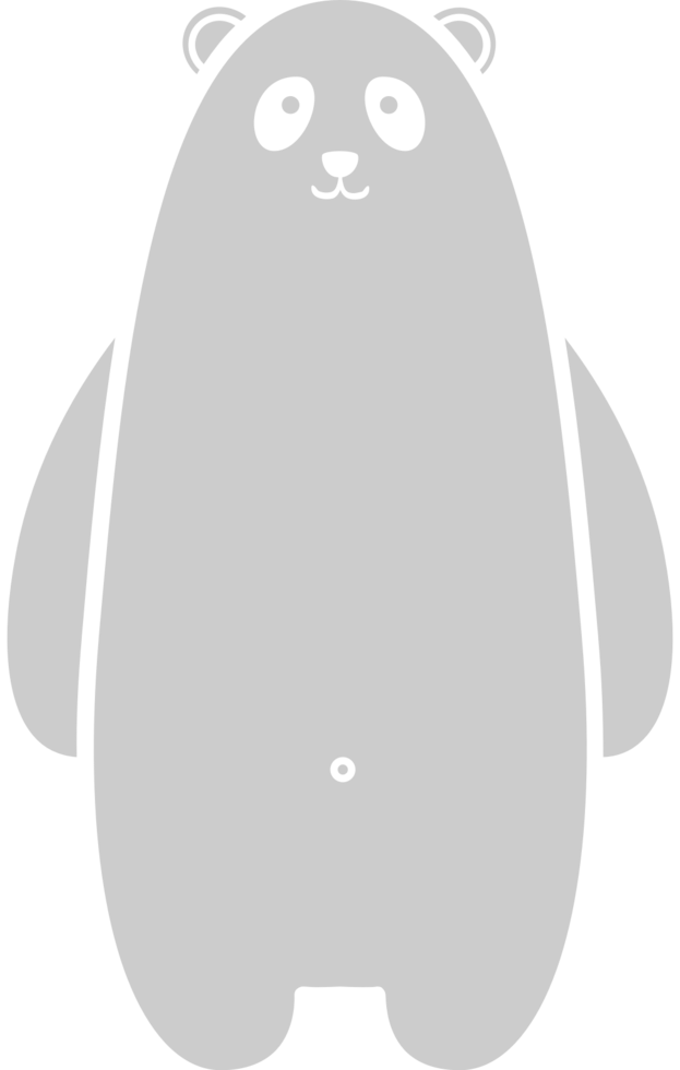 Panda cute character vector