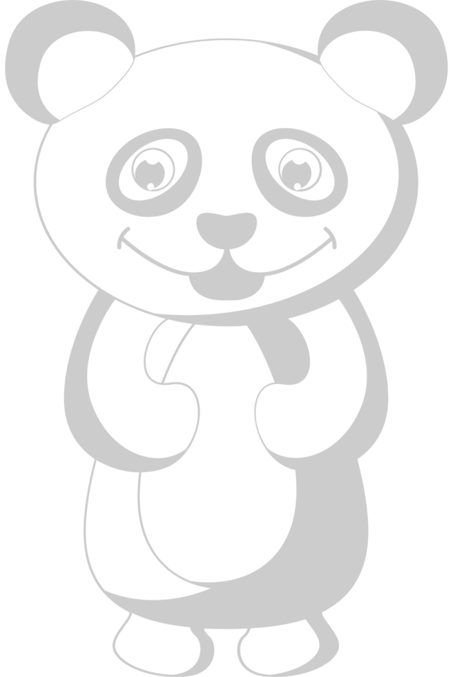 Panda cute character vector