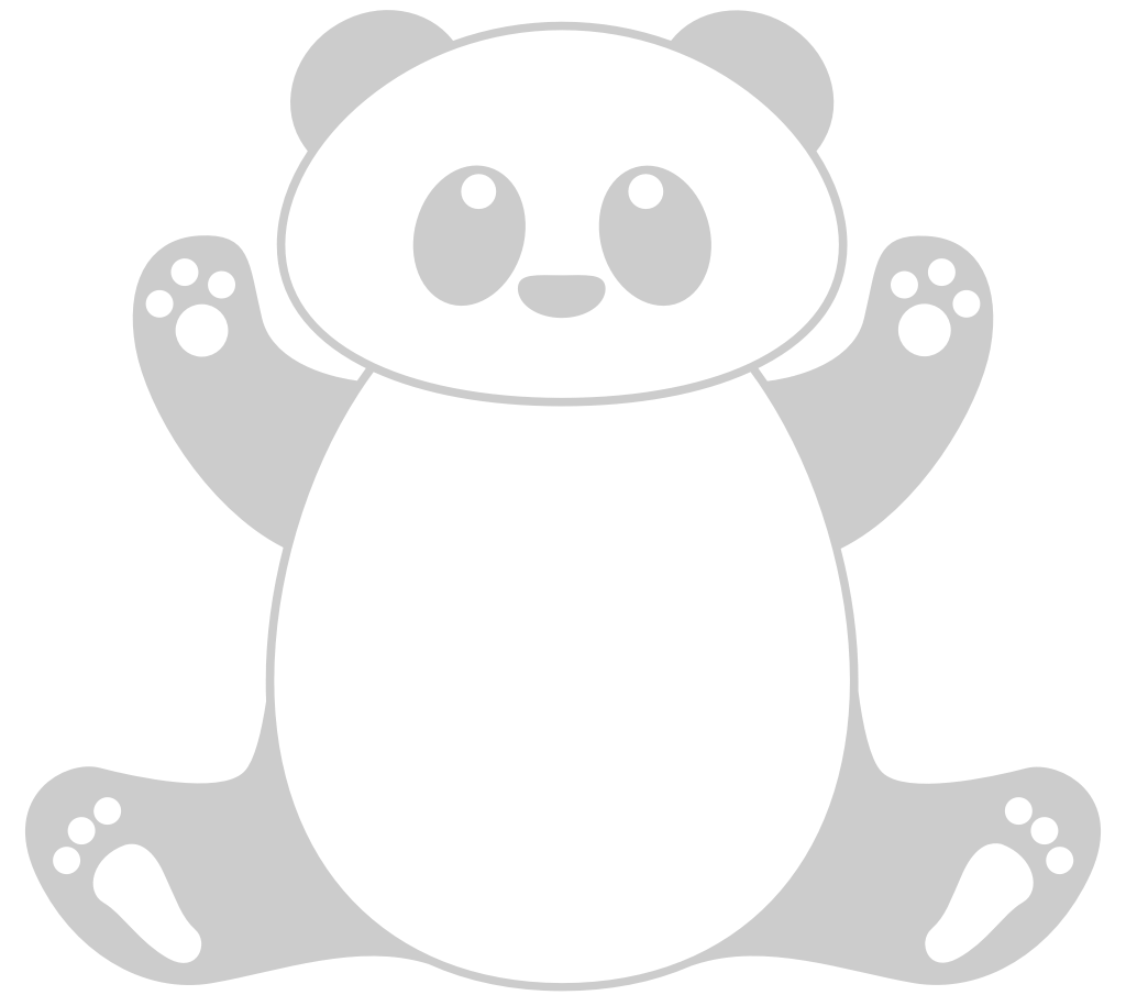 Panda cute character vector