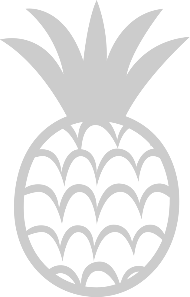 Pineapple outline vector