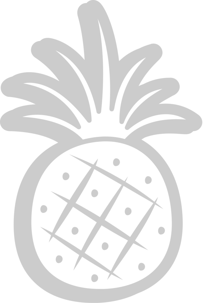 Pineapple outline vector