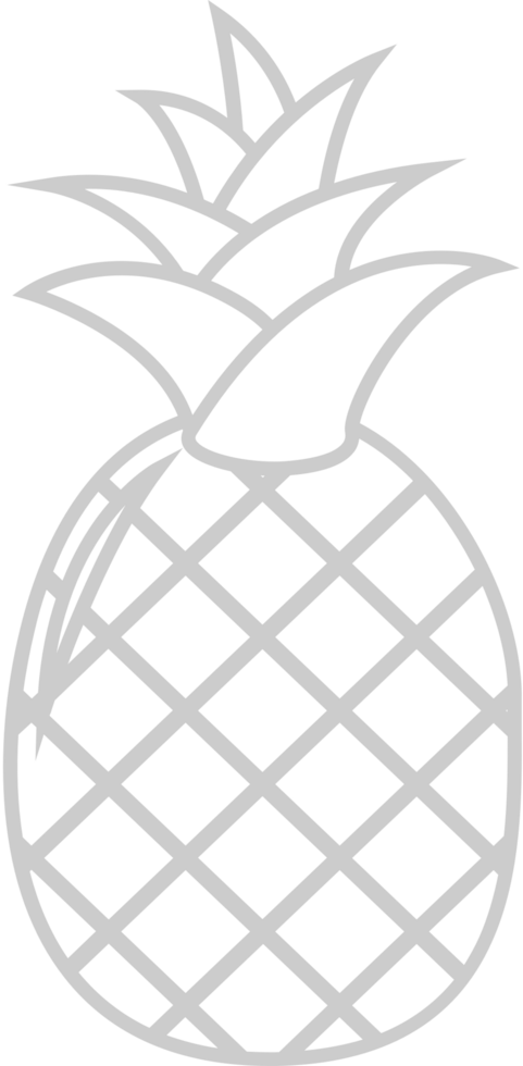 Pineapple outline vector