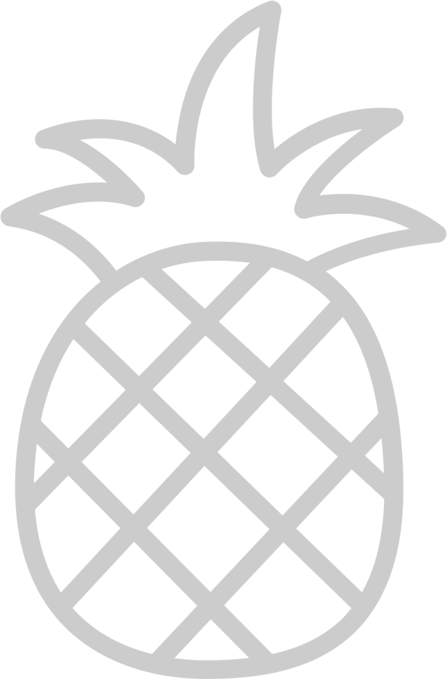 Pineapple outline vector