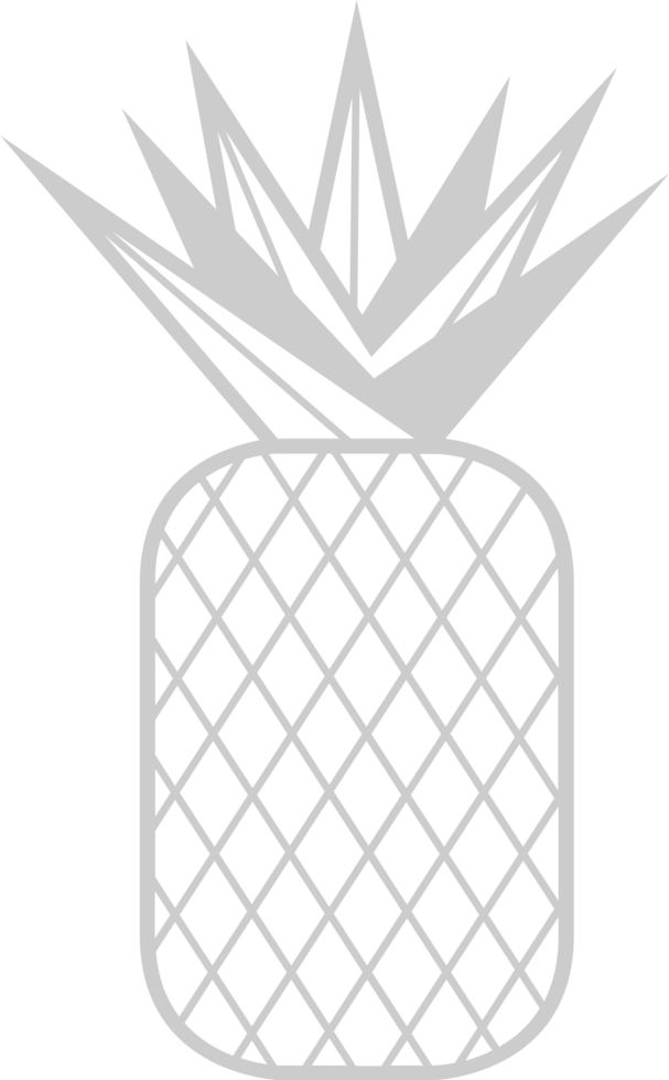 Pineapple outline vector