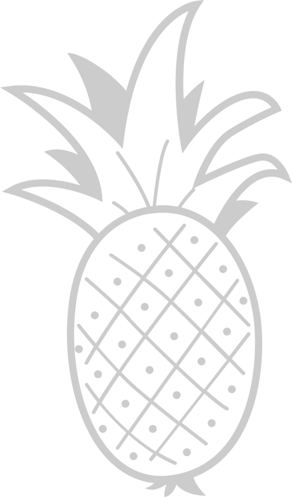 Pineapple outline vector