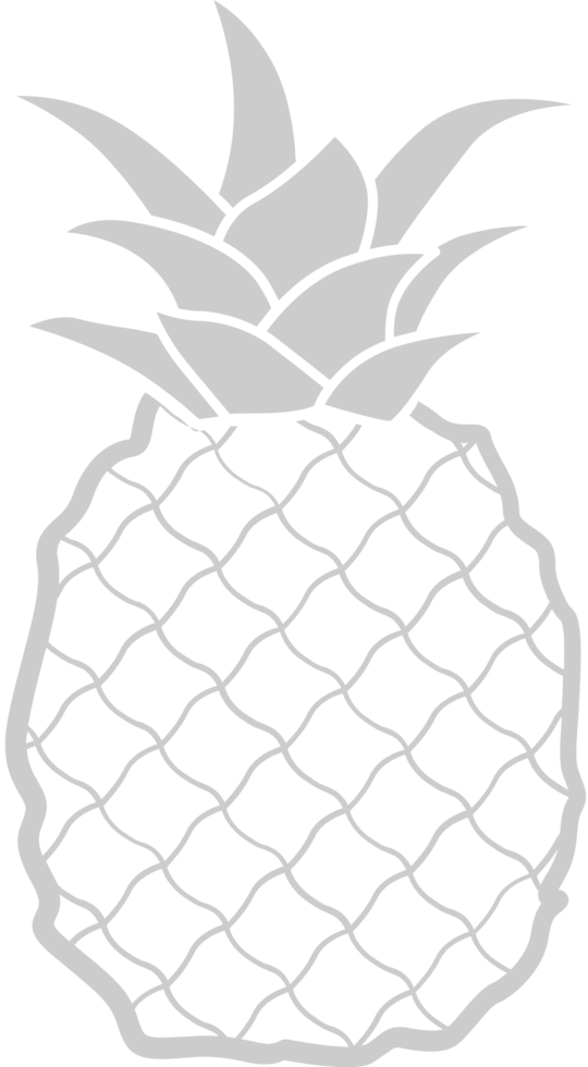 Pineapple outline vector