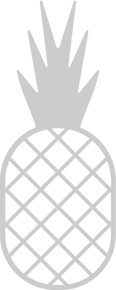 Pineapple outline vector