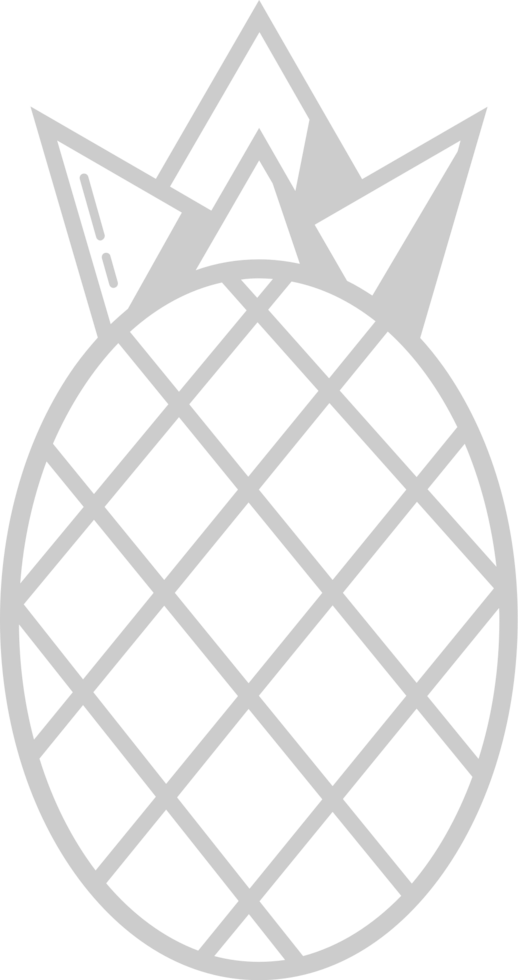 Pineapple outline vector