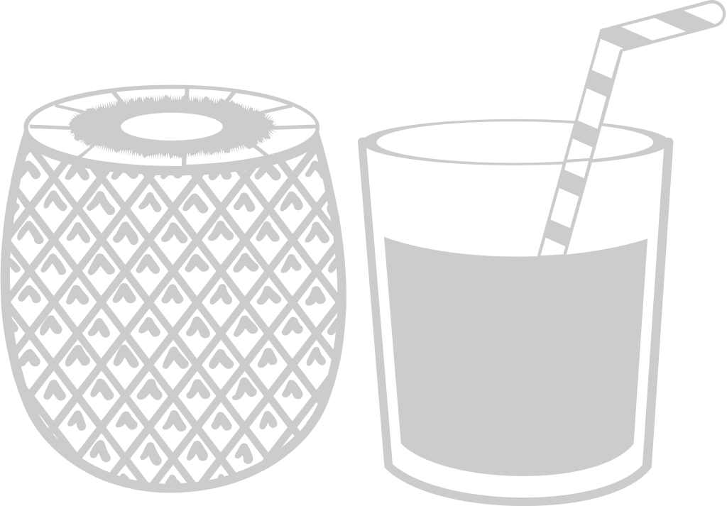 Pineapple slices and drink vector