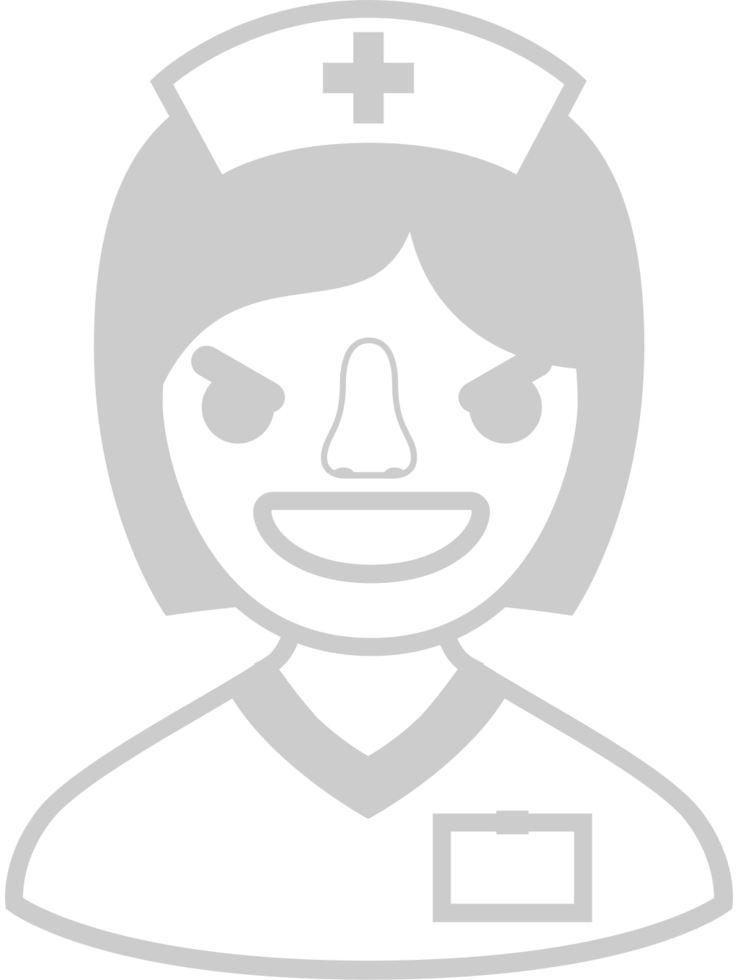 Nurse emoticon laugh vector