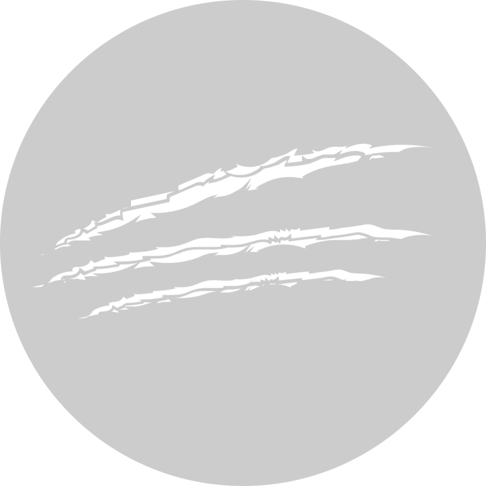 Scratch claw on circle shape vector