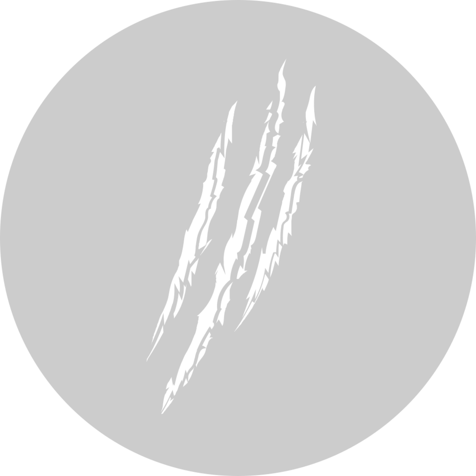 Scratch claw on circle shape vector