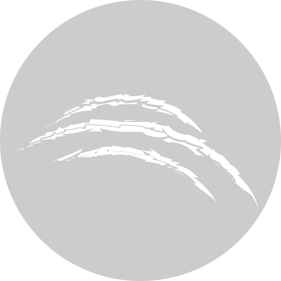 Scratch claw on circle shape vector
