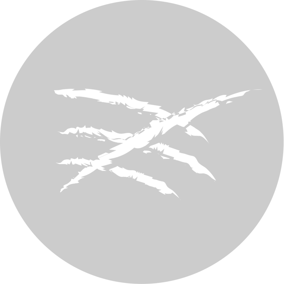 Scratch claw on circle shape vector