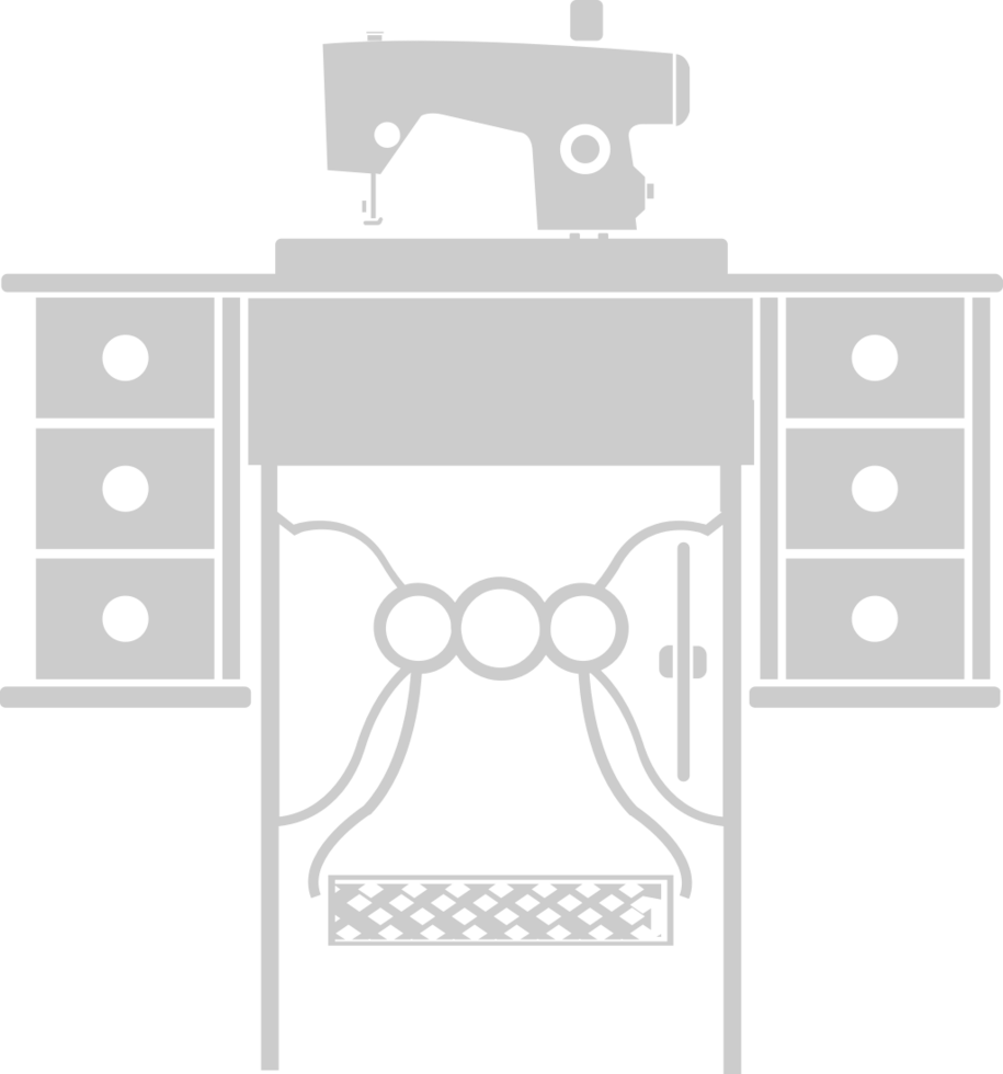 sewing machine with table vector