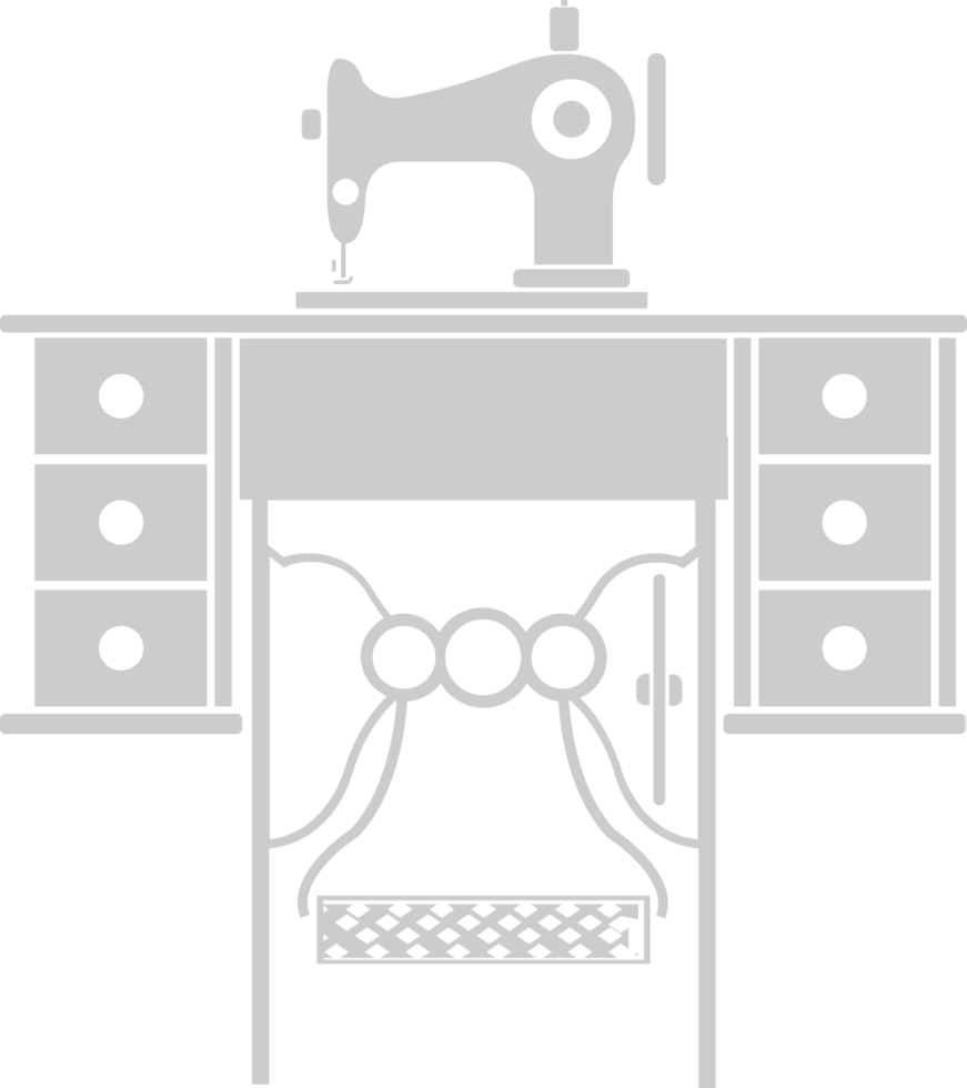 sewing machine with table vector