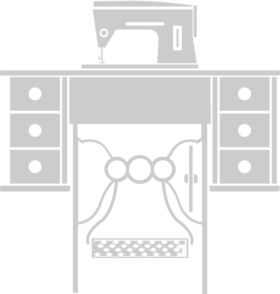 sewing machine with table vector