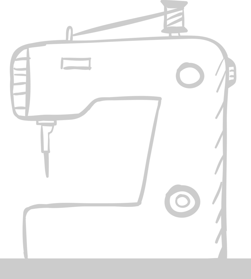 sewing machine outline vector