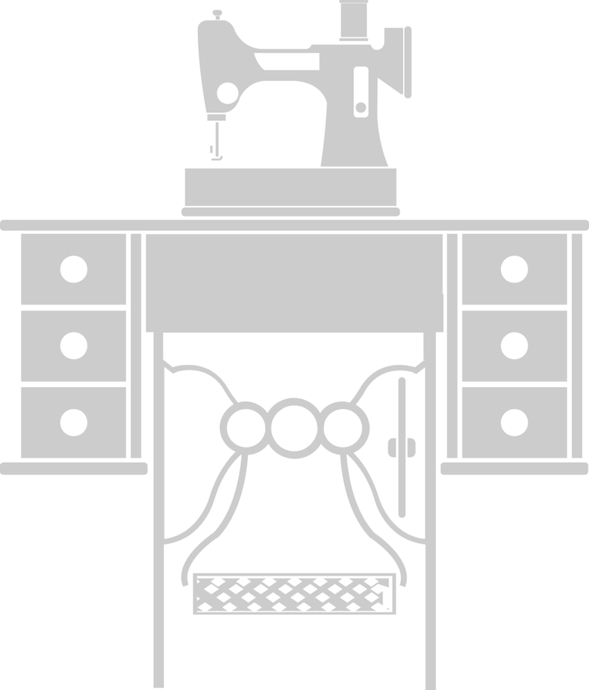 sewing machine with table vector