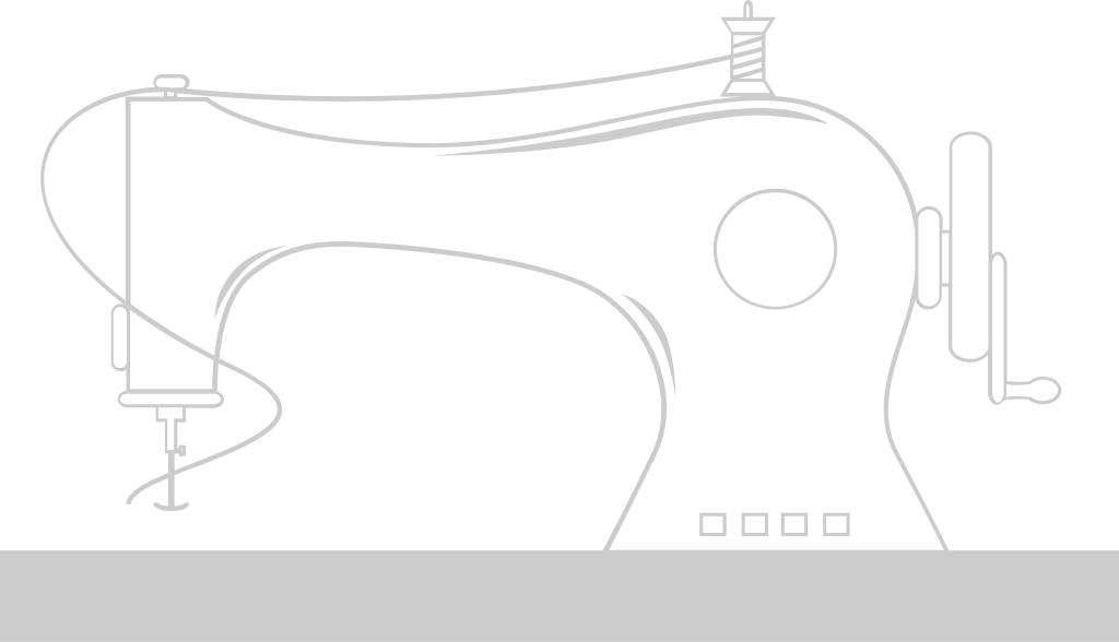 sewing machine outline vector