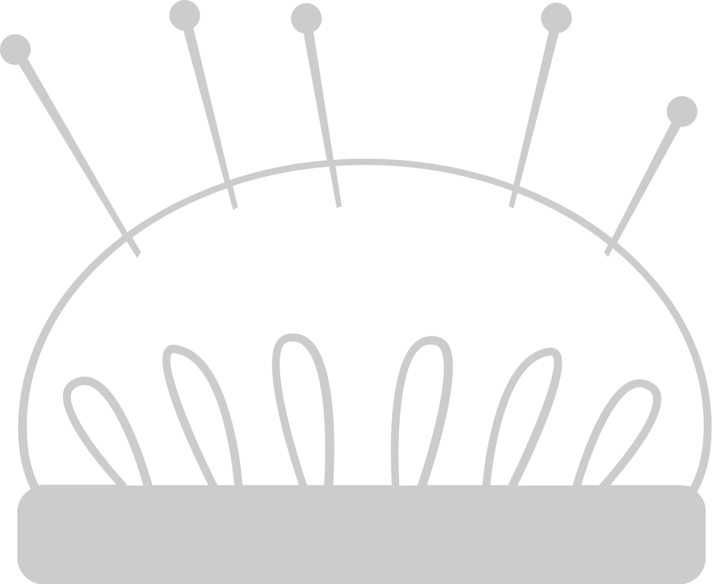 Sewing pin cushion vector