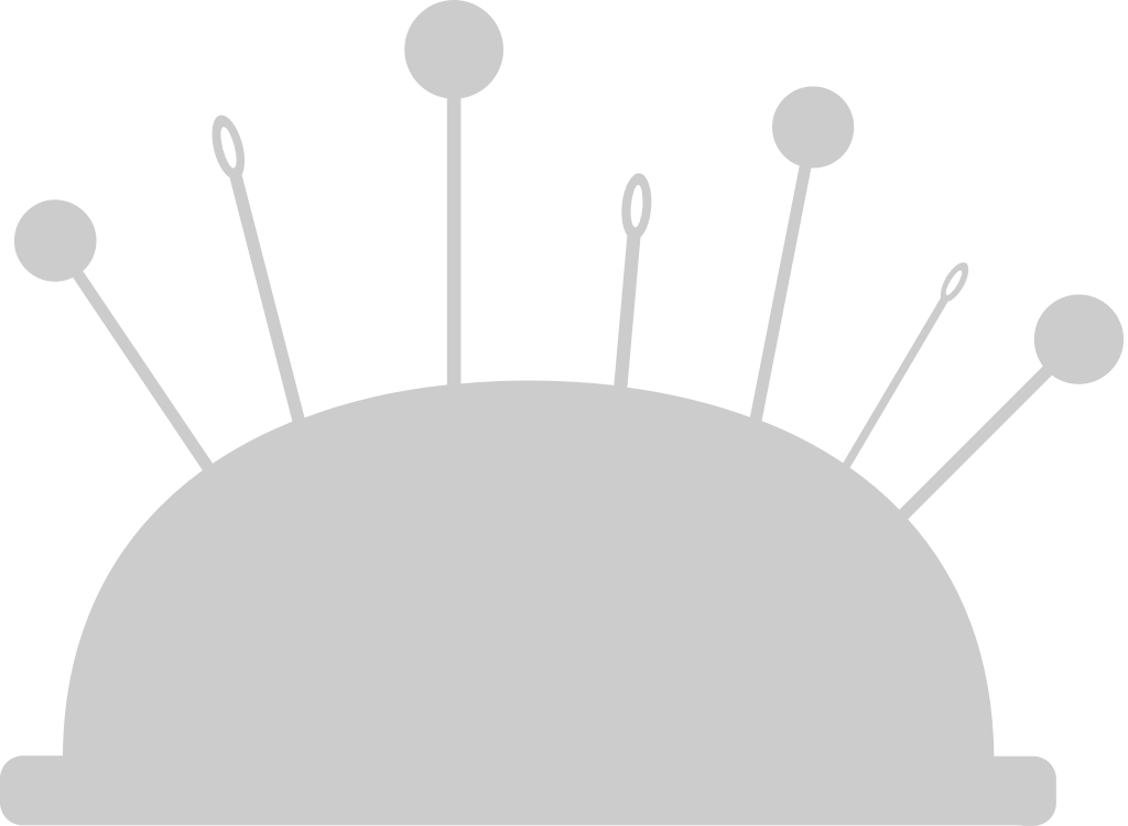 Sewing pin cushion vector