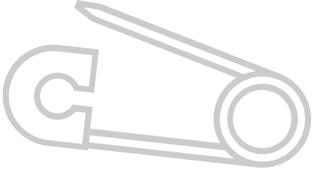 Sewing safety pin vector