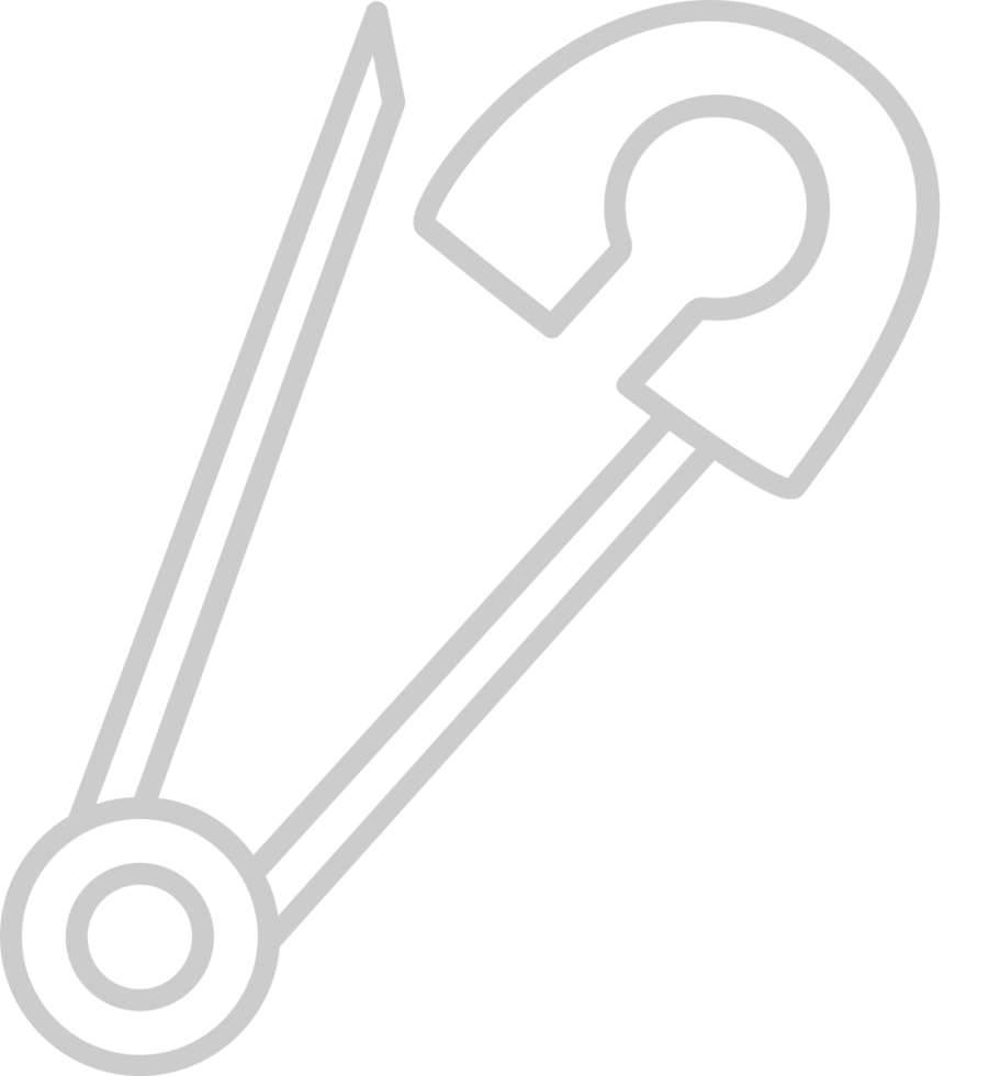 Sewing safety pin vector