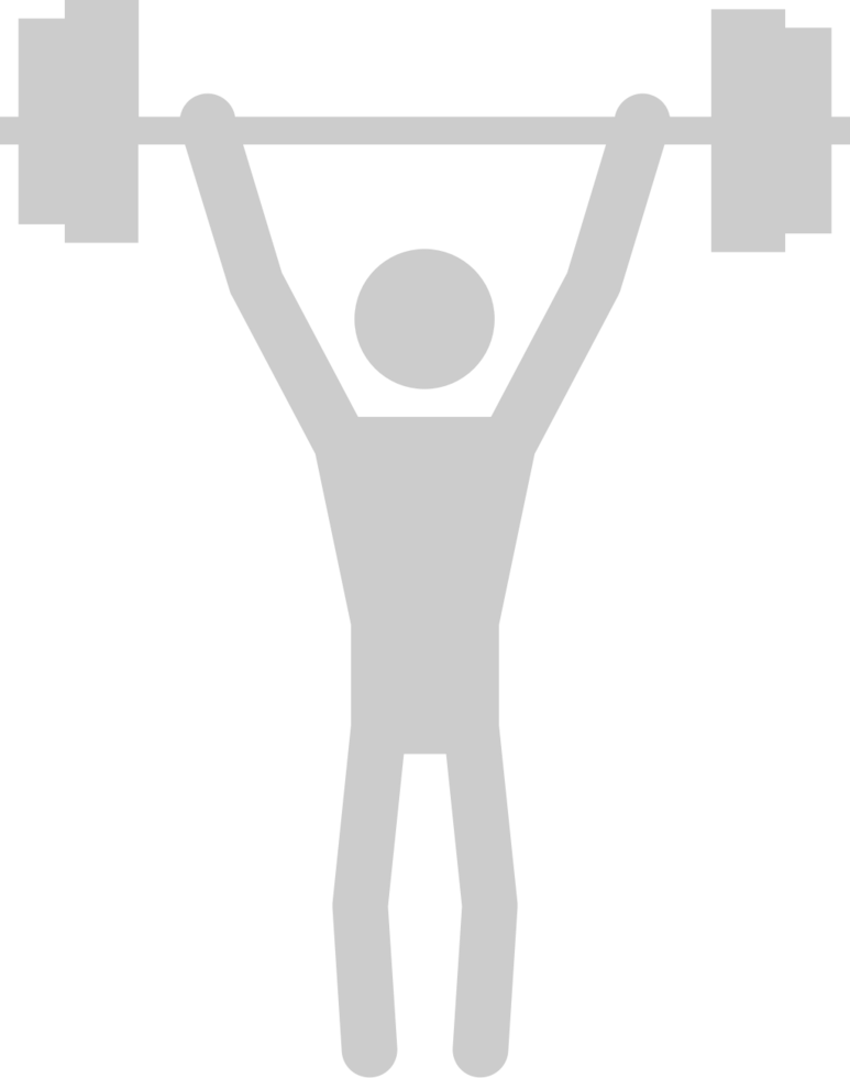 Olympic pictogram weight lift vector