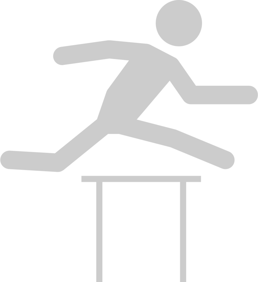 Olympic pictogram obstacle run vector