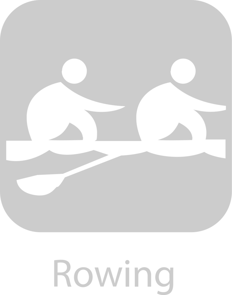 remo pictograma olímpico vector