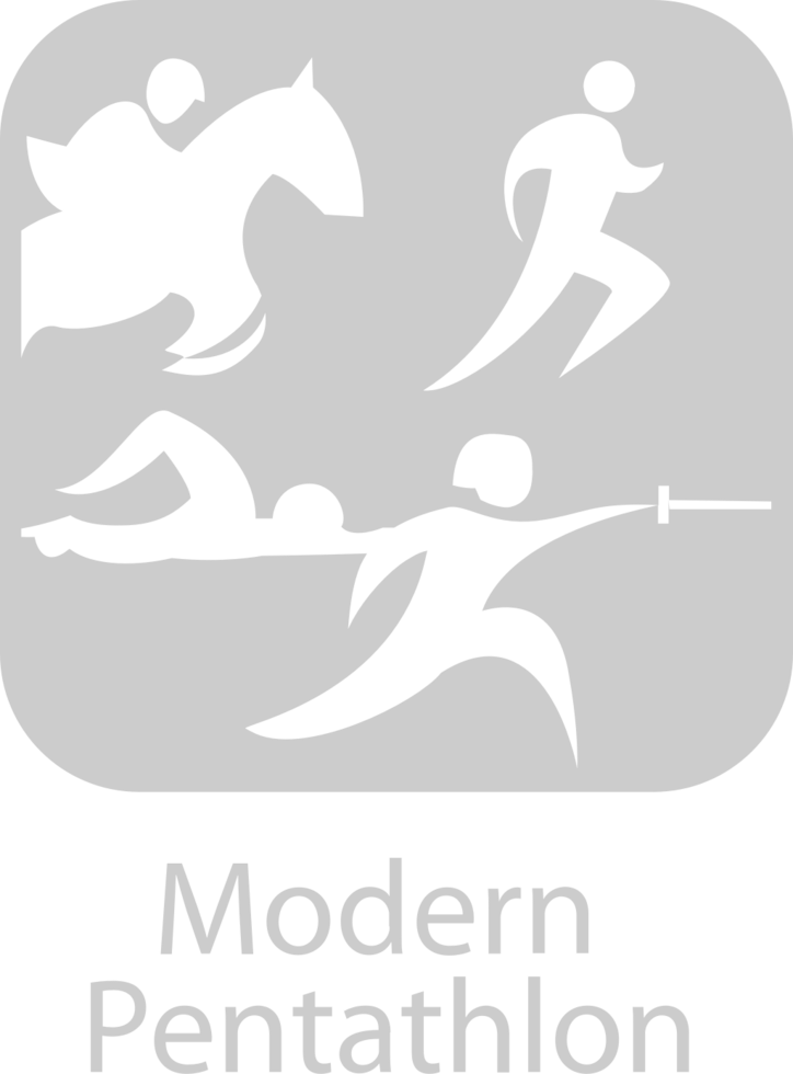 Olympic pictogram modern triatlon vector