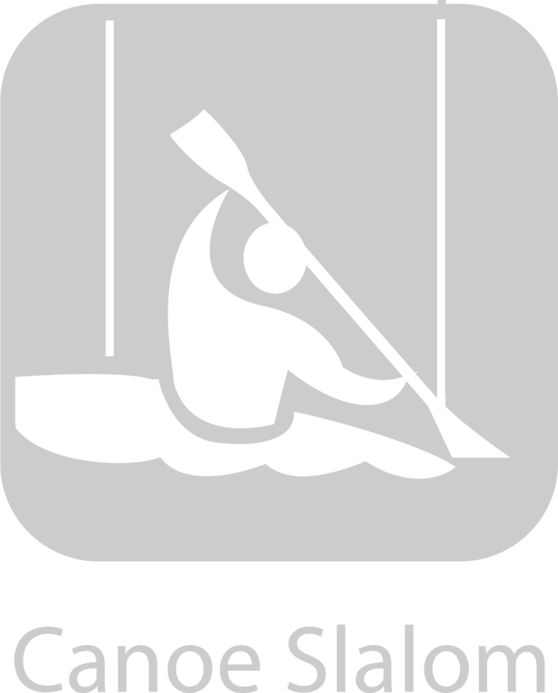 Olympic pictogram canoe slalom vector