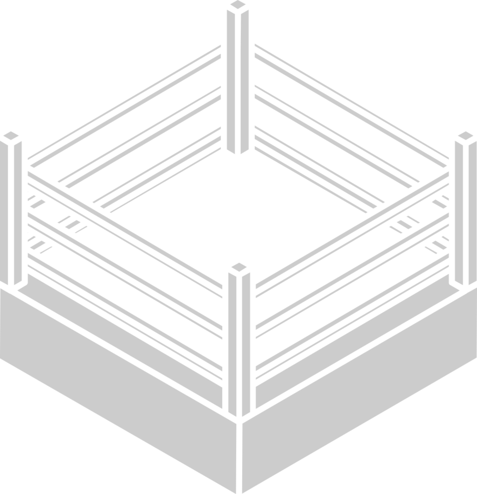 Wrestling arena ring vector
