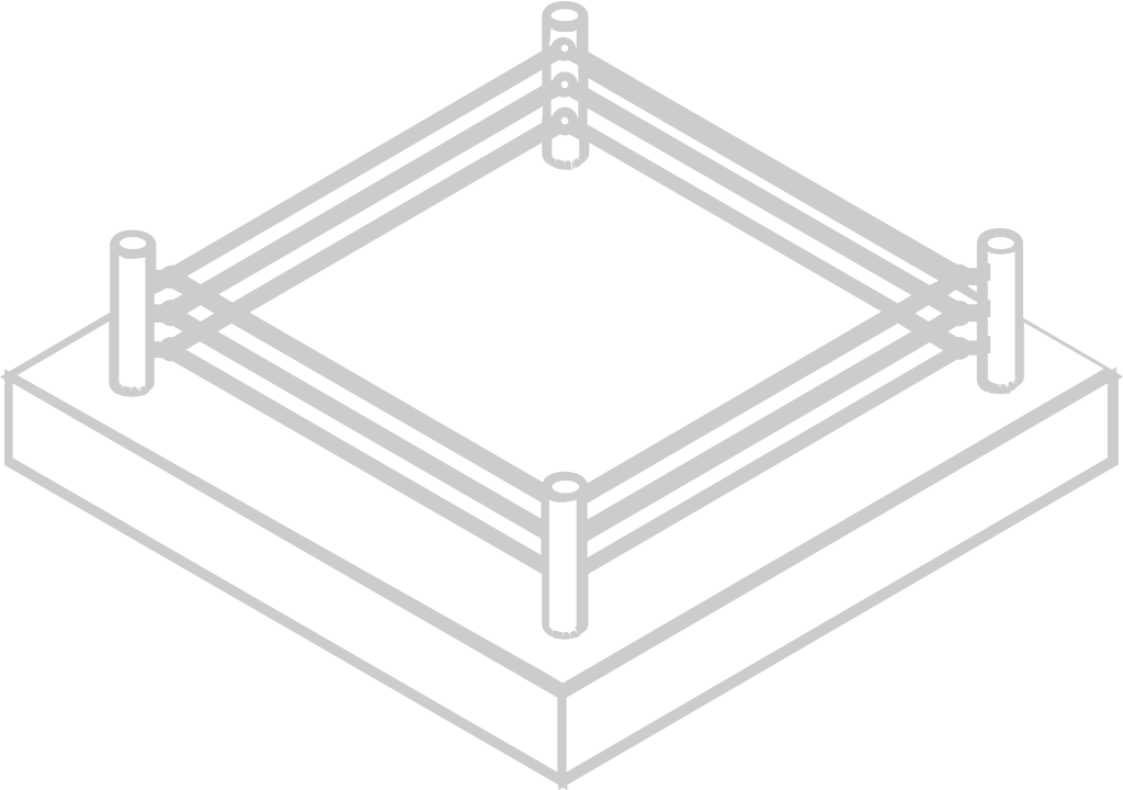 Wrestling arena ring vector