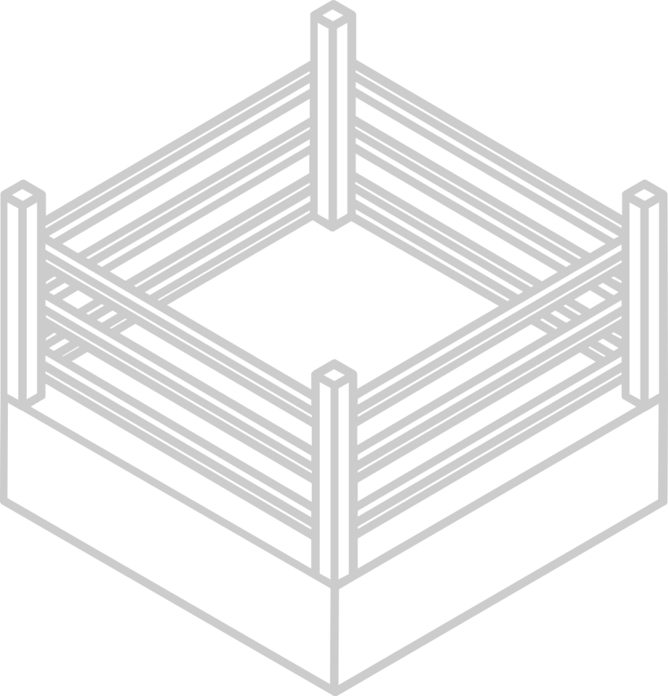 Wrestling arena ring vector