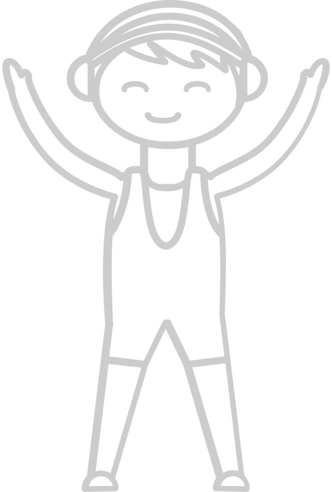 Wrestling cute character vector