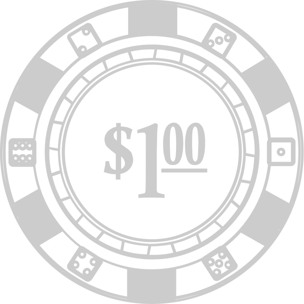 Vegas gambling chip vector