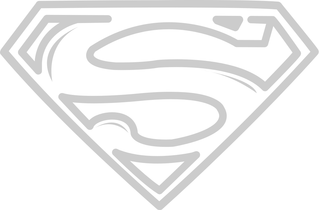 Superman logo outline vector