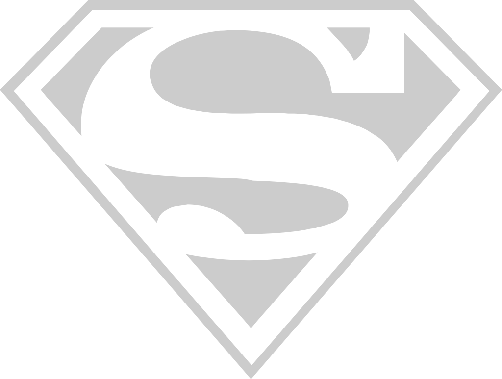 Superman logo outline vector