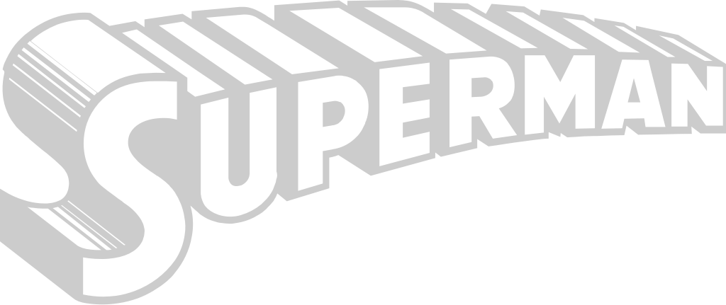 superhombre tifografia vector