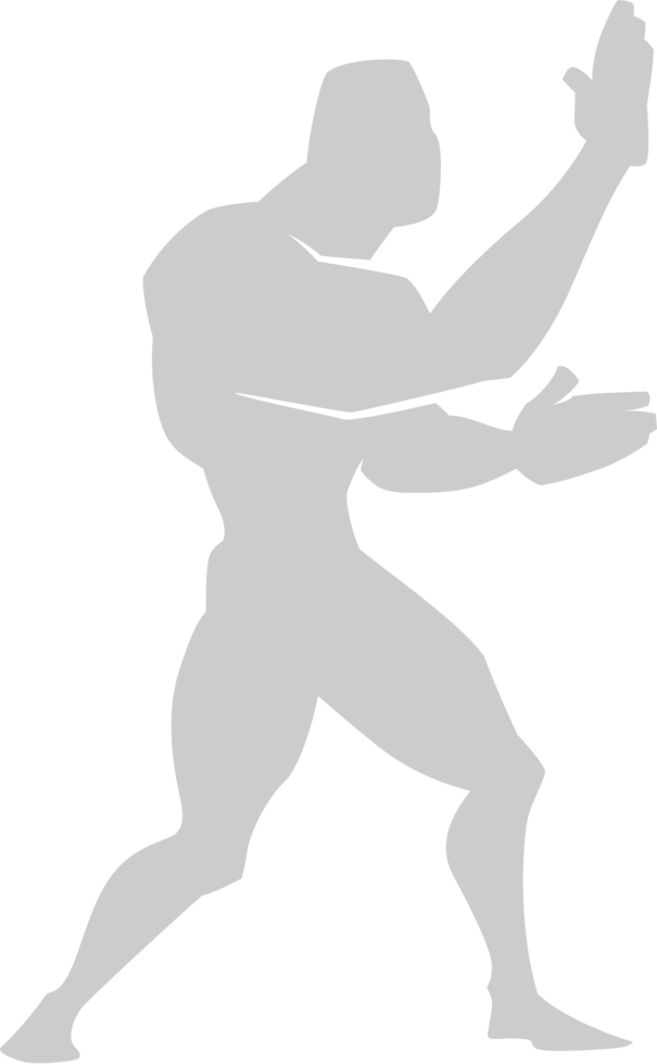 Superhero pose silhouette vector