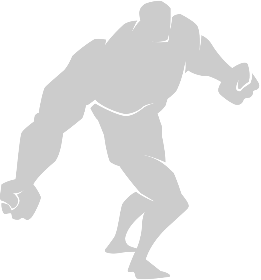 Superhero pose silhouette vector