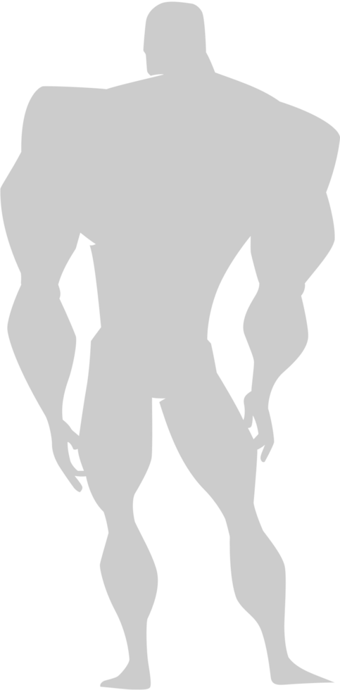 Superhero pose silhouette vector