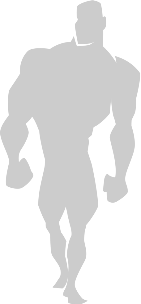 Superhero pose silhouette vector