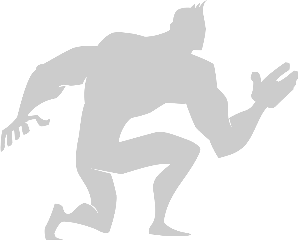 Superhero pose silhouette vector