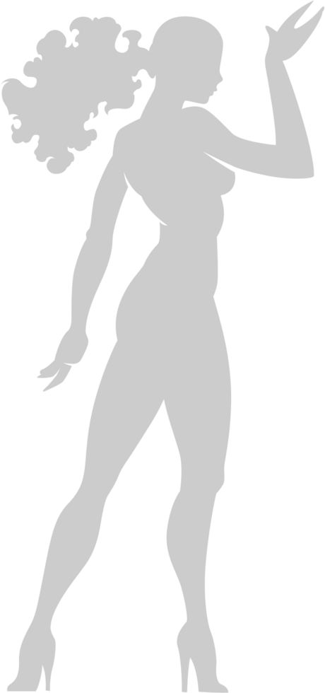 Superhero pose silhouette vector