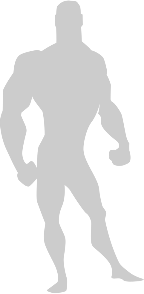 Superhero pose silhouette vector